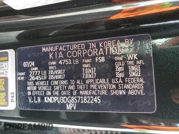 ✅ 2025 Kia Sportage LX • VIN: KNDPU3DG8S7182245 • Lot: 59356925. Listed on Copart with 1,922 mi. Free auction sales archive from the USA and detailed vehicle history report at DreamBid. Image 14.