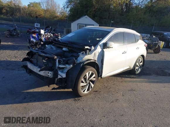 ✅ 2018 Nissan Murano SV • VIN: 5N1AZ2MH6JN108001 • Lot: 43625163. Listed on IAAI with Not provided. Free auction sales archive from the USA and detailed vehicle history report at DreamBid. Image 2.