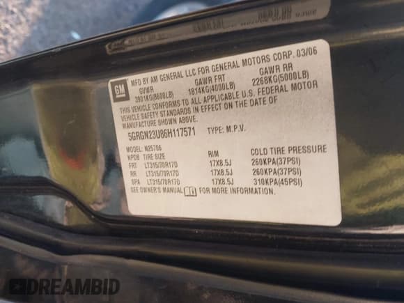 ✅ 2006 Hummer H2 • VIN: 5GRGN23U86H117571 • Lot: 43431202. Wystawiony na IAAI z przebiegiem 195 529 mil. Bezpłatny archiwum sprzedaży aukcyjnych z USA i szczegółowy raport historii pojazdu na DreamBid. Zdjęcie 9.