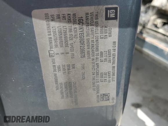 ✅ 2013 Chevrolet Silverado 2500HD LTZ • VIN: 1GC1KYEG8DF236675 • Lot: 64176685. Listed on Copart with Not provided. Free auction sales archive from the USA and detailed vehicle history report at DreamBid. Image 13.