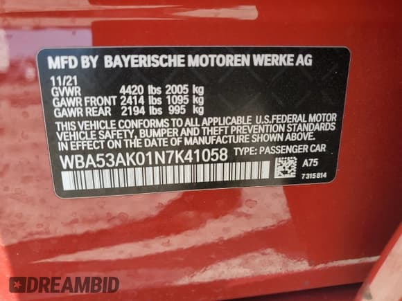 ✅ 2022 BMW 2 Series 228i • VIN: WBA53AK01N7K41058 • Лот: 86624665. Опубликован ранее на Copart с пробегом 14 404 миль. Бесплатный доступ к архиву аукционных продаж из США и подробный отчёт об истории автомобиля на DreamBid. Изображение 12.