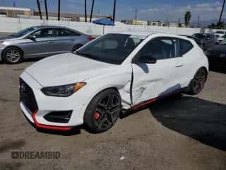 2022 Hyundai Veloster with VIN KMHT36AH5NU012944, listed as a Copart auction lot 73705614 with 18,031 mi miles and Salvage title. Bid and sale history available at DreamBid. Image 1.