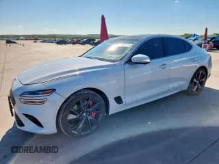 ✅ 2022 Genesis G70 3.3T • VIN: KMTG54TE2NU096830 • Лот: 71454495. Опубликован ранее на Copart с пробегом 53 219 миль. Бесплатный доступ к архиву аукционных продаж из США и подробный отчёт об истории автомобиля на DreamBid. Изображение 1.