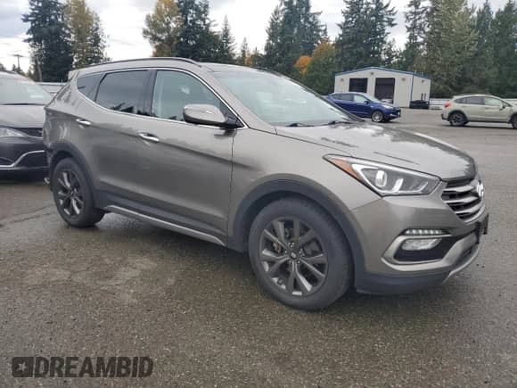 2017 Hyundai Santa Fe Ultimate with VIN 5XYZWDLA3HG485502, listed as a Copart auction lot 90261245 with 84,872 mi miles and Salvage title. Bid and sale history available at DreamBid. Image 4.