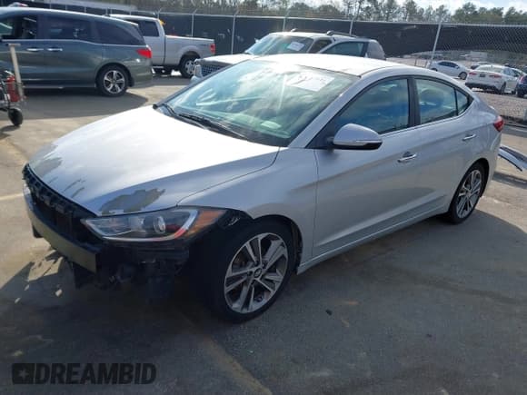 ✅ 2017 Hyundai Elantra Limited • VIN: 5NPD84LF4HH059651 • Lot: 41801071. Listed on IAAI with 126,589 mi. Free auction sales archive from the USA and detailed vehicle history report at DreamBid. Image 2.