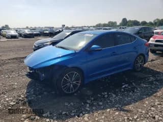 ✅ 2017 Hyundai Elantra Sport • VIN: KMHD04LB1HU328873 • Lot: 65749355. Listed on Copart with 153,427 mi. Free auction sales archive from the USA and detailed vehicle history report at DreamBid. Image 1.