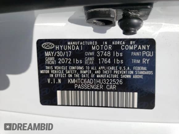 2017 Hyundai Veloster z VIN KMHTC6AD1HU322526, wystawiony jako Copart lot #49550693 z przebiegiem 47 781 mil mil oraz . Historia ofert i sprzedaży dostępna na DreamBid. Obrazek 13.