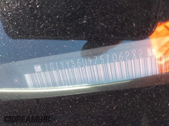 ✅ 2007 Chevrolet Corvette • VIN: 1G1YY36U975106282 • Lot: 40704376. Listed on IAAI with Not provided. Free auction sales archive from the USA and detailed vehicle history report at DreamBid. Image 9.