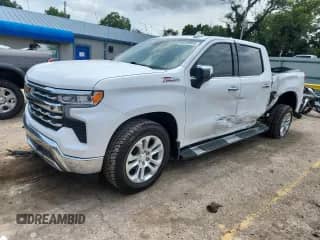 2023 Chevrolet Silverado 1500 LTZ with VIN 2GCUDGED3P1140150, listed as a Copart auction lot 64795655 with 68,668 mi miles and Salvage title. Bid and sale history available at DreamBid. Image 1.