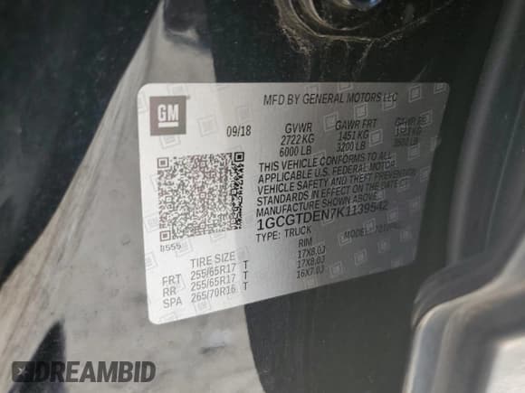 ✅ 2019 Chevrolet Colorado 4WD Z71 • VIN: 1GCGTDEN7K1139542 • Лот: 65434634. Опубликован ранее на Copart с пробегом 68 335 миль. Бесплатный доступ к архиву аукционных продаж из США и подробный отчёт об истории автомобиля на DreamBid. Изображение 14.