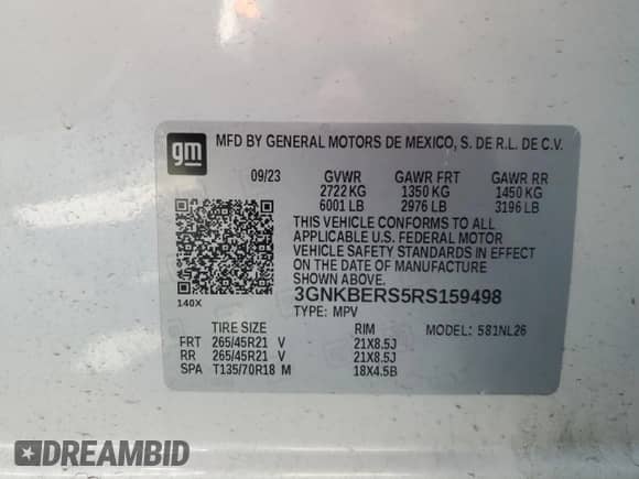 2024 Chevrolet Blazer RS z VIN 3GNKBERS5RS159498, wystawiony jako Copart lot #81021995 z przebiegiem 28 479 mil mil oraz Szkoda całkowita • Salvage title. Historia ofert i sprzedaży dostępna na DreamBid. Obrazek 12.