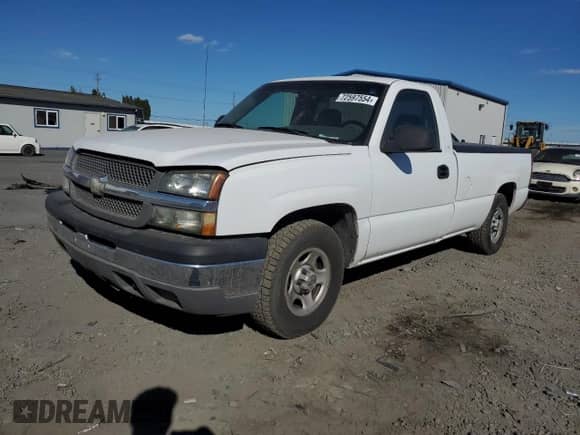 2004 Chevrolet Silverado 1500 LS z VIN 1GCEC14V54Z353344, wystawiony jako Copart lot #72597554 z przebiegiem Nie podano mil oraz Czysty tytuł • Clean title. Historia ofert i sprzedaży dostępna na DreamBid. Obrazek 1.