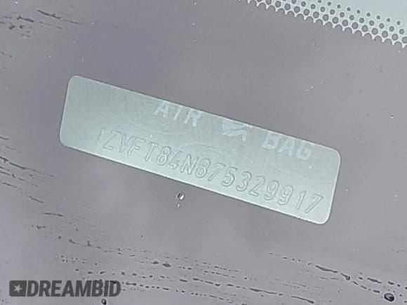 ✅ 2007 Ford Mustang Deluxe • VIN: 1ZVFT84N875329917 • Lot: 41760205. Listed on IAAI with 171,005 mi. Free auction sales archive from the USA and detailed vehicle history report at DreamBid. Image 9.