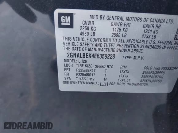 ✅ 2014 Chevrolet Equinox LT • VIN: 2GNALBEK4E6359228 • Lot: 43583144. Listed on IAAI with 233,665 mi. Free auction sales archive from the USA and detailed vehicle history report at DreamBid. Image 9.