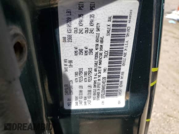 1999 Dodge Dakota SLT z VIN 1B7GL22X0XS145128, wystawiony jako Copart lot #64959364 z przebiegiem 96 047 mil mil oraz Szkoda całkowita • Salvage title. Historia ofert i sprzedaży dostępna na DreamBid. Obrazek 13.