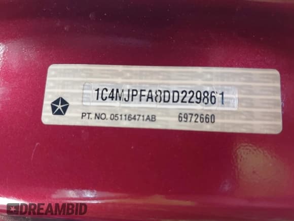 ✅ 2013 Jeep Patriot Latitude • VIN: 1C4NJPFA8DD229861 • Lot: 42786055. Listed on IAAI with 116,968 mi. Free auction sales archive from the USA and detailed vehicle history report at DreamBid. Image 9.