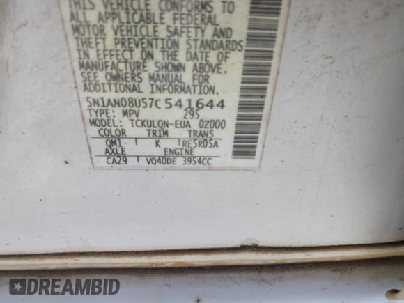 ✅ 2007 Nissan Xterra X • VIN: 5N1AN08U57C541644 • Lot: 43645526. Wystawiony na IAAI z przebiegiem 141 497 mil. Bezpłatny archiwum sprzedaży aukcyjnych z USA i szczegółowy raport historii pojazdu na DreamBid. Zdjęcie 9.