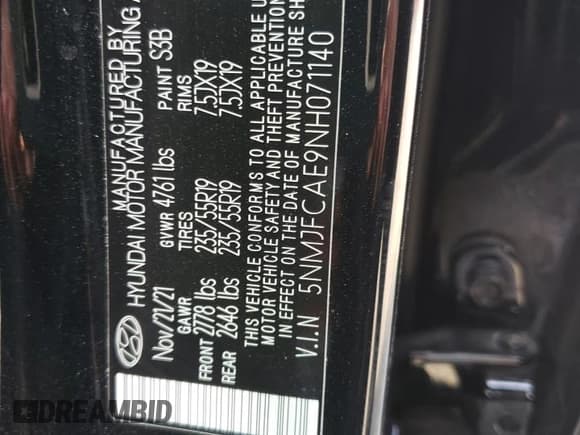 ✅ 2022 Hyundai Tucson SEL • VIN: 5NMJFCAE9NH071140 • Lot: 59993693. Wystawiony na Copart z przebiegiem 15 019 mil. Bezpłatny archiwum sprzedaży aukcyjnych z USA i szczegółowy raport historii pojazdu na DreamBid. Zdjęcie 15.