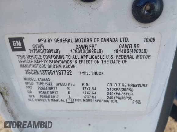 ✅ 2006 Chevrolet Silverado 1500 LT1 • VIN: 2GCEK13T561187762 • Лот: 43433645. Опубликован ранее на IAAI с пробегом Не указан. Бесплатный доступ к архиву аукционных продаж из США и подробный отчёт об истории автомобиля на DreamBid. Изображение 9.