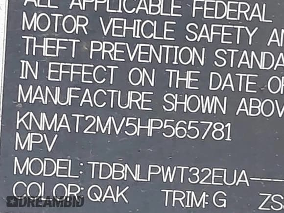 ✅ 2017 Nissan Rogue SV • VIN: KNMAT2MV5HP565781 • Lot: 43785339. Wystawiony na IAAI z przebiegiem 285 430 mil. Bezpłatny archiwum sprzedaży aukcyjnych z USA i szczegółowy raport historii pojazdu na DreamBid. Zdjęcie 9.