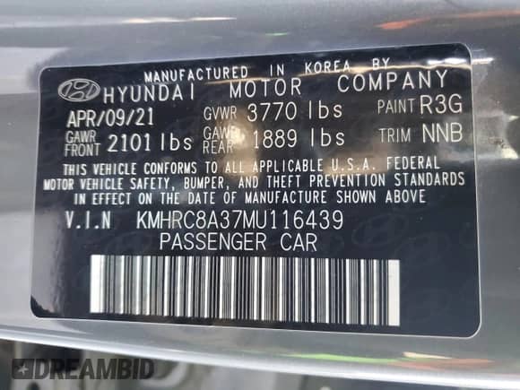 2021 Hyundai Venue SEL z VIN KMHRC8A37MU116439, wystawiony jako Copart lot #89008235 z przebiegiem 60 611 mil mil oraz Szkoda całkowita • Salvage title. Historia ofert i sprzedaży dostępna na DreamBid. Obrazek 13.
