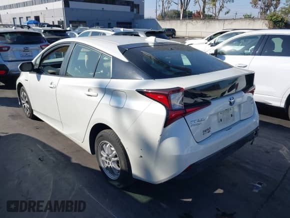 2020 Toyota Prius LE with VIN JTDL9RFU7L3015647, listed as a IAAI auction lot 43500977 with 55,174 mi miles and . Bid and sale history available at DreamBid. Image 3.