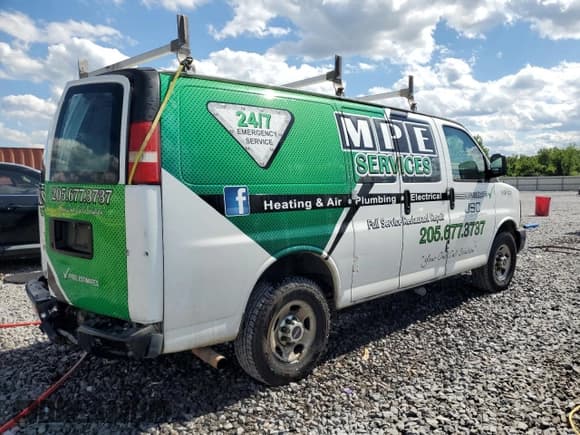 ✅ 2014 GMC Savana • VIN: 1GTW7FBG5E1210498 • Лот: 54306635. Опубликован ранее на Copart с пробегом 354 723 миль. Бесплатный доступ к архиву аукционных продаж из США и подробный отчёт об истории автомобиля на DreamBid. Изображение 3.