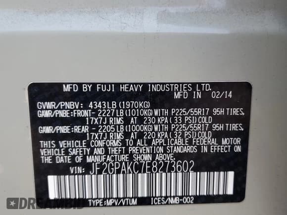 ✅ 2014 Subaru Crosstrek Limited • VIN: JF2GPAKC7E8273602 • Лот: 81243445. Опубликован ранее на Copart с пробегом 114 736 миль. Бесплатный доступ к архиву аукционных продаж из США и подробный отчёт об истории автомобиля на DreamBid. Изображение 16.