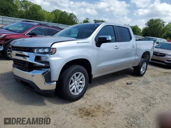 2021 Chevrolet Silverado 1500 LT z VIN 3GCPWCEK9MG136198, wystawiony jako Copart lot #54751125 z przebiegiem 74 241 mil mil oraz Szkoda całkowita • Salvage title. Historia ofert i sprzedaży dostępna na DreamBid. Obrazek 1.
