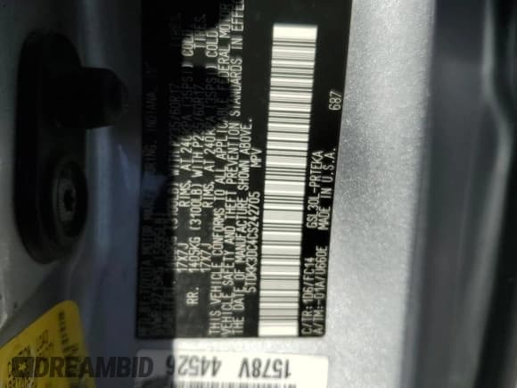 ✅ 2012 Toyota Sienna LE • VIN: 5TDKK3DC4CS242705 • Лот: 91405835. Опубликован ранее на Copart с пробегом 356 794 миль. Бесплатный доступ к архиву аукционных продаж из США и подробный отчёт об истории автомобиля на DreamBid. Изображение 13.