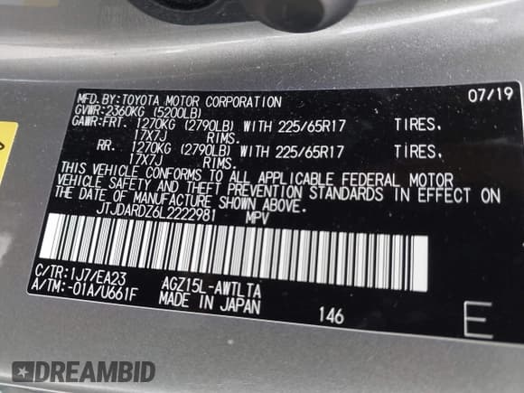 ✅ 2020 Lexus NX 300 • VIN: JTJDARDZ6L2222981 • Lot: 43099292. Wystawiony na IAAI z przebiegiem 78 504 mil. Bezpłatny archiwum sprzedaży aukcyjnych z USA i szczegółowy raport historii pojazdu na DreamBid. Zdjęcie 9.