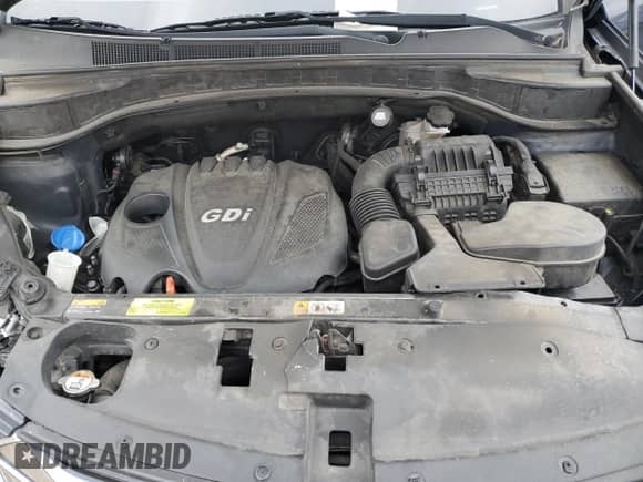 2015 Hyundai Santa Fe with VIN 5XYZU3LB2FG239529, listed as a Copart auction lot 43754655 with 105,442 mi miles and Salvage title. Bid and sale history available at DreamBid. Image 12.