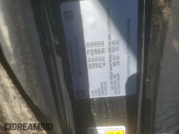 ✅ 2023 Chevrolet Suburban LT • VIN: 1GNSKCKD0PR199164 • Lot: 64936905. Listed on Copart with Not provided. Free auction sales archive from the USA and detailed vehicle history report at DreamBid. Image 13.