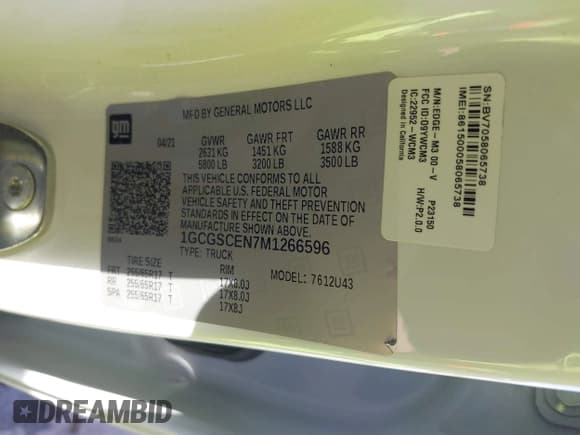 ✅ 2021 Chevrolet Colorado 2WD LT • VIN: 1GCGSCEN7M1266596 • Lot: 43570247. Wystawiony na IAAI z przebiegiem 82 051 mil. Bezpłatny archiwum sprzedaży aukcyjnych z USA i szczegółowy raport historii pojazdu na DreamBid. Zdjęcie 9.