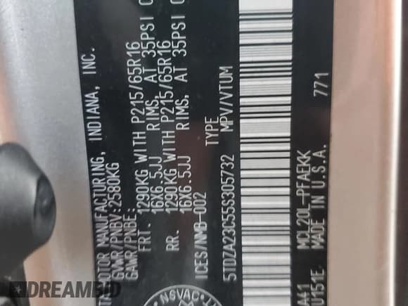 ✅ 2005 Toyota Sienna LE • VIN: 5TDZA23C55S305732 • Lot: 92236645. Listed on Copart with 307,418 mi. Free auction sales archive from the USA and detailed vehicle history report at DreamBid. Image 13.