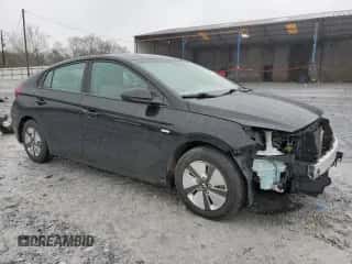 2017 Hyundai Ioniq Blue with VIN KMHC65LC1HU051957, listed as a Copart auction lot 45626714 with 137,471 mi miles and . Bid and sale history available at DreamBid. Image 4.