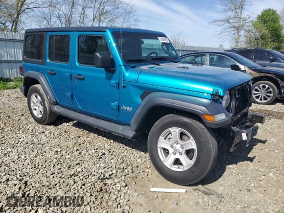 ✅ 2020 Jeep Wrangler Unlimited Sport • VIN: 1C4HJXDG4LW194078 • Лот: 54304555. Опубликован ранее на Copart с пробегом 42 578 миль. Бесплатный доступ к архиву аукционных продаж из США и подробный отчёт об истории автомобиля на DreamBid. Изображение 4.