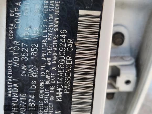 ✅ 2016 Hyundai Accent SE • VIN: KMHCT4AE8GU092446 • Лот: 61202843. Опубликован ранее на Copart с пробегом 83 918 миль. Бесплатный доступ к архиву аукционных продаж из США и подробный отчёт об истории автомобиля на DreamBid. Изображение 12.