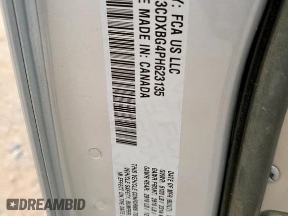 ✅ 2023 Dodge Charger SXT • VIN: 2C3CDXBG4PH623135 • Lot: 58100155. Listed on Copart with 8,964 mi. Free auction sales archive from the USA and detailed vehicle history report at DreamBid. Image 12.