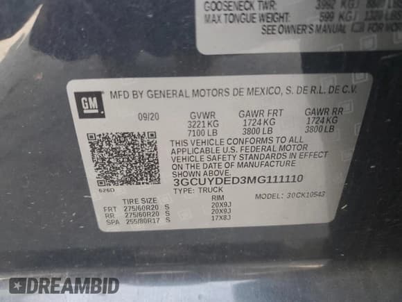 ✅ 2021 Chevrolet Silverado 1500 LT • VIN: 3GCUYDED3MG111110 • Lot: 59767444. Wystawiony na Copart z przebiegiem 86 544 mil. Bezpłatny archiwum sprzedaży aukcyjnych z USA i szczegółowy raport historii pojazdu na DreamBid. Zdjęcie 12.