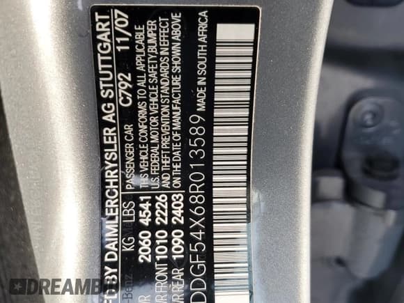 ✅ 2008 Mercedes-Benz C 300 Sport • VIN: WDDGF54X68R013589 • Lot: 74557494. Listed on Copart with 122,462 mi. Free auction sales archive from the USA and detailed vehicle history report at DreamBid. Image 14.