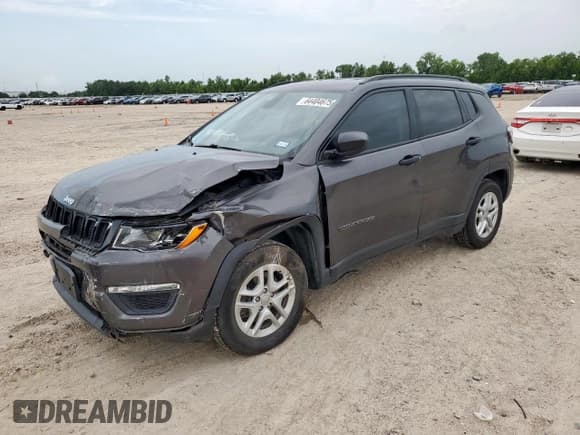 ✅ 2021 Jeep Compass Sport • VIN: 3C4NJCAB4MT508131 • Лот: 64404675. Опубликован ранее на Copart с пробегом 63 569 миль. Бесплатный доступ к архиву аукционных продаж из США и подробный отчёт об истории автомобиля на DreamBid. Изображение 1.