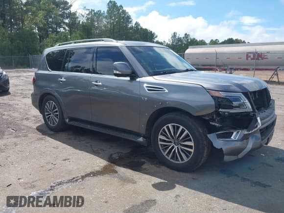 ✅ 2021 Nissan Armada SL • VIN: JN8AY2BA2M9373819 • Lot: 43334060. Wystawiony na IAAI z przebiegiem 107 440 mil. Bezpłatny archiwum sprzedaży aukcyjnych z USA i szczegółowy raport historii pojazdu na DreamBid. Zdjęcie 1.