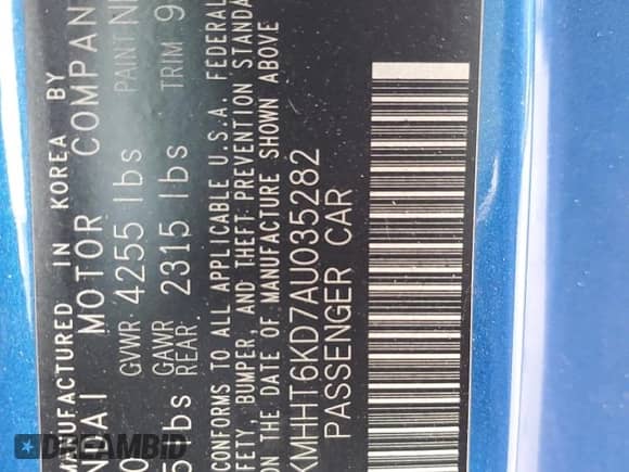 2010 Hyundai Genesis Coupe Premium z VIN KMHHT6KD7AU035282, wystawiony jako Copart lot #82241804 z przebiegiem 144 354 mil mil oraz Szkoda całkowita • Salvage title. Historia ofert i sprzedaży dostępna na DreamBid. Obrazek 12.