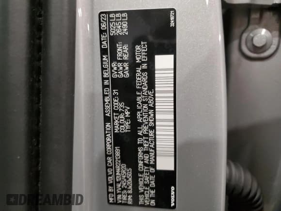 ✅ 2024 Volvo XC40 Ultimate Dark Theme • VIN: YV4L12UM4R2213891 • Lot: 85272044. Wystawiony na Copart z przebiegiem Nie podano. Bezpłatny archiwum sprzedaży aukcyjnych z USA i szczegółowy raport historii pojazdu na DreamBid. Zdjęcie 15.