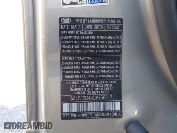 ✅ 2012 Land Rover Range Rover Sport HSE • VIN: SALSF2D46CA756312 • Лот: 43353408. Опубликован ранее на IAAI с пробегом 161 673 миль. Бесплатный доступ к архиву аукционных продаж из США и подробный отчёт об истории автомобиля на DreamBid. Изображение 9.