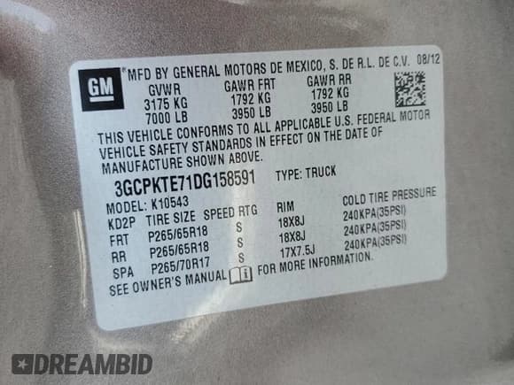 ✅ 2013 Chevrolet Silverado 1500 LTZ • VIN: 3GCPKTE71DG158591 • Lot: 70028134. Listed on Copart with 324,049 mi. Free auction sales archive from the USA and detailed vehicle history report at DreamBid. Image 12.