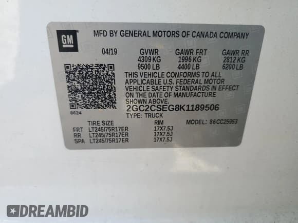 ✅ 2019 Chevrolet Silverado 2500HD LT • VIN: 2GC2CSEG8K1189506 • Lot: 81321005. Wystawiony na Copart z przebiegiem 119 418 mil. Bezpłatny archiwum sprzedaży aukcyjnych z USA i szczegółowy raport historii pojazdu na DreamBid. Zdjęcie 12.
