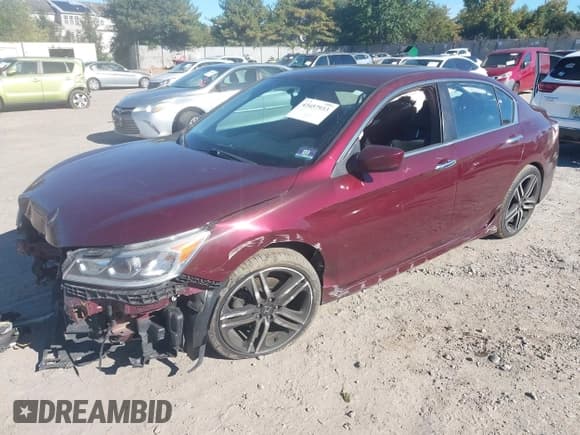 ✅ 2016 Honda Accord Sport • VIN: 1HGCR2F52GA040880 • Lot: 43457933. Wystawiony na IAAI z przebiegiem 182 712 mil. Bezpłatny archiwum sprzedaży aukcyjnych z USA i szczegółowy raport historii pojazdu na DreamBid. Zdjęcie 2.