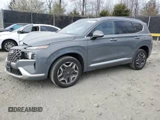 2021 Hyundai Santa Fe Calligraphy with VIN 5NMS5DAL0MH336893, listed as a Copart auction lot 51046015 with 146,954 mi miles and Salvage title. Bid and sale history available at DreamBid. Image 1.